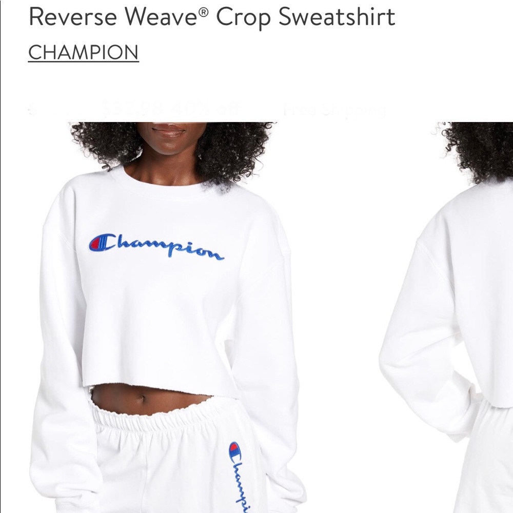 Champion cropped sweatshirt/pullover